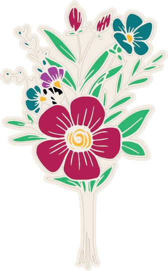 Bouquet Paint Kit - magenta main - juliemstudios