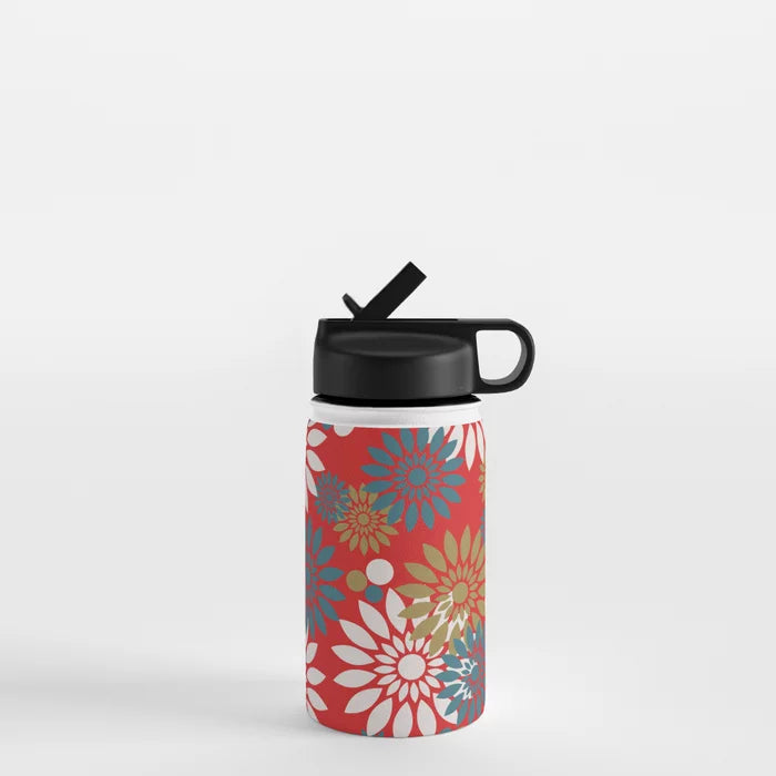 Red Daisy 12oz Bottle - juliemstudios