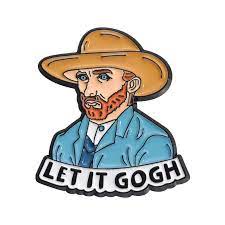 Enamel Anime Van Gogh Inspired pin - Let it Gogh - juliemstudios
