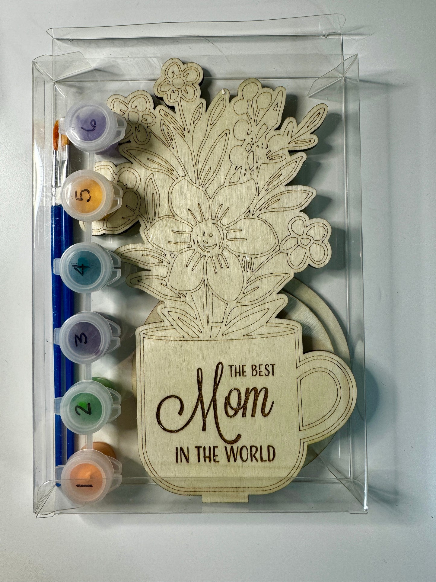 'The Best Mom in the World' Bouquet Paint Kit