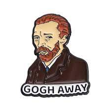 Enamel Anime Van Gogh Inspired pin - Gogh Away