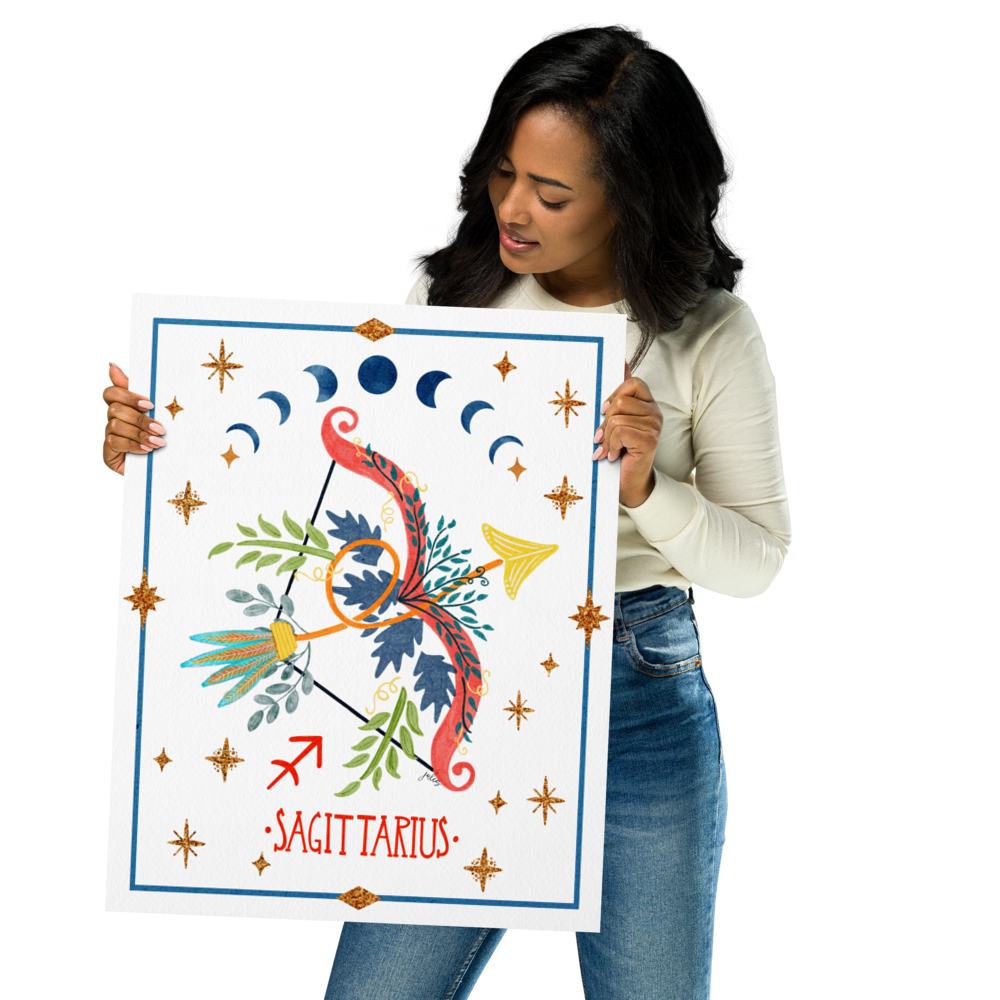 Sagittarius Zodiac Watercolor Art Print