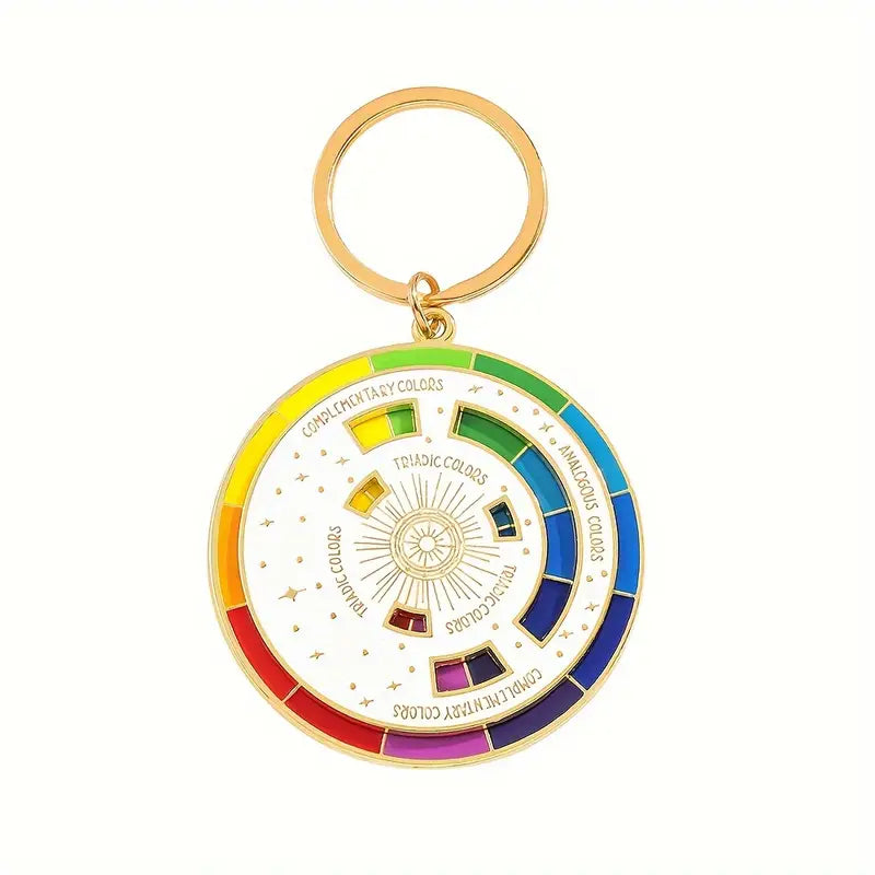 Triadic Color Wheel Keychain