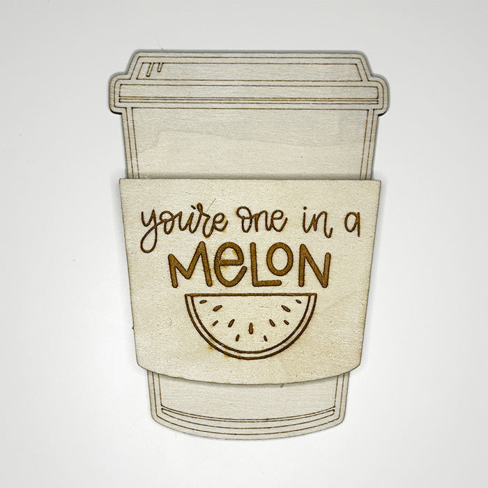 Coffee Cup Gift Card Holder - 'Your One in a Melon'